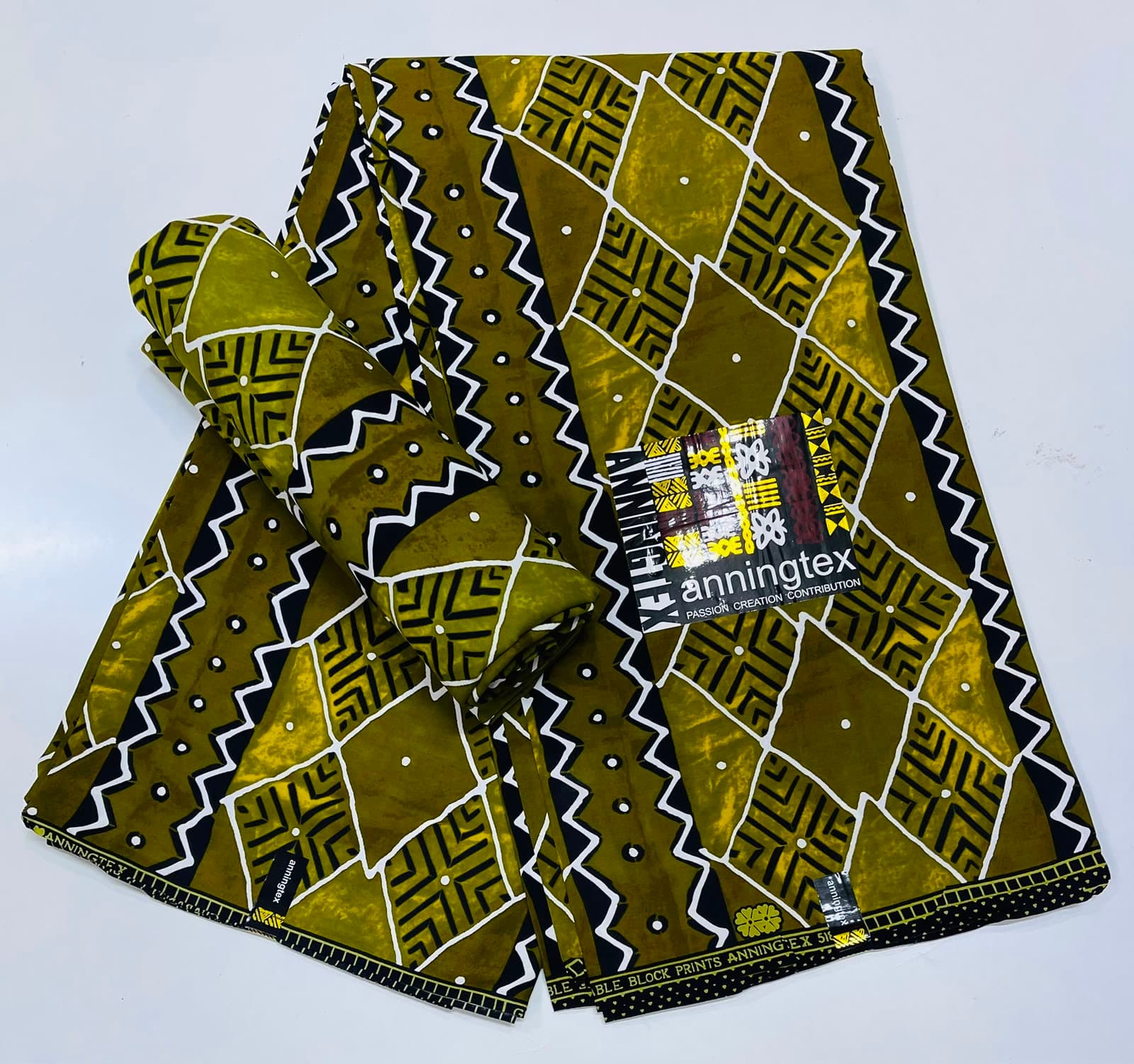 Brown dark brown cotton kitenge